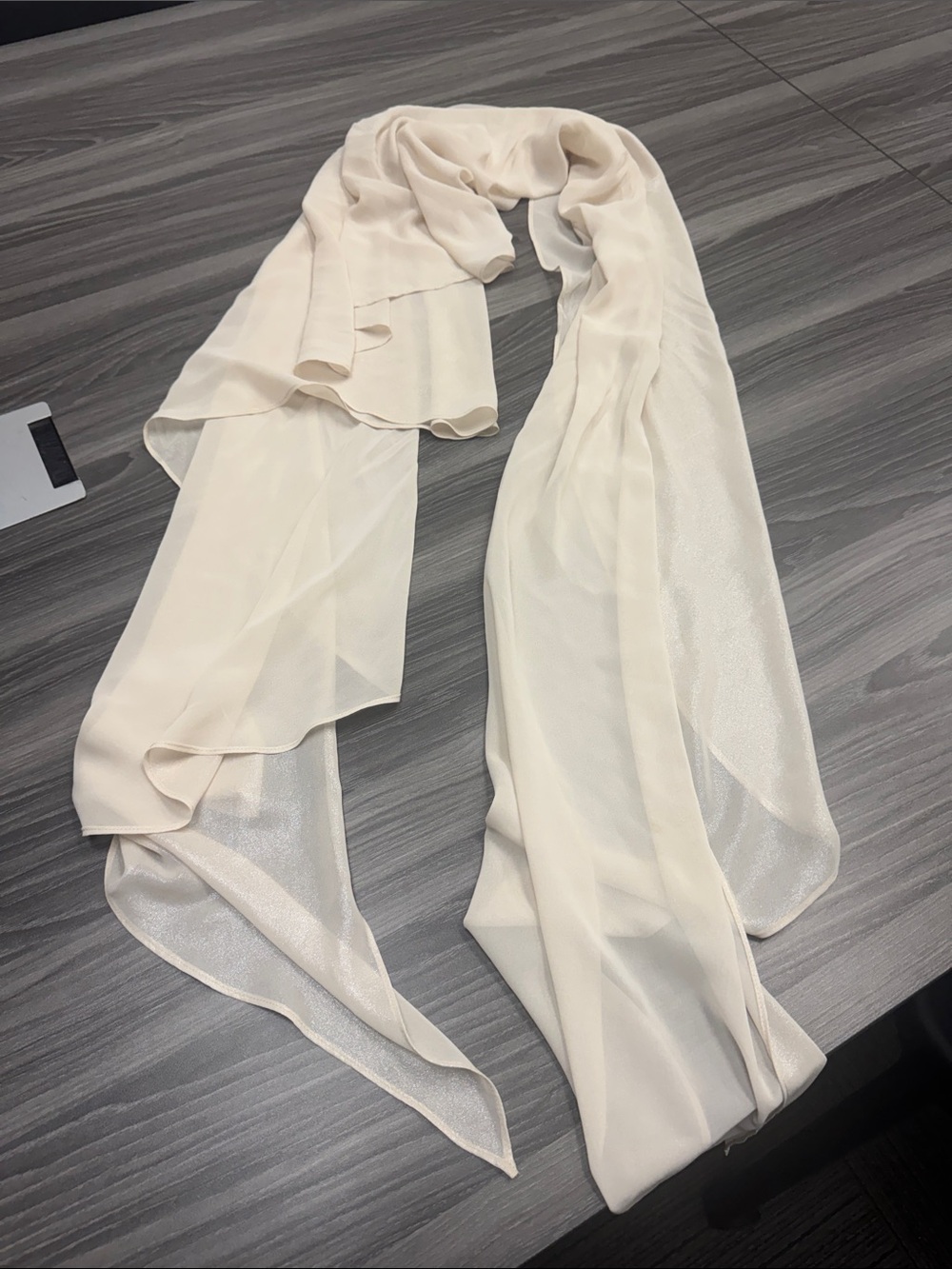 Elegant Cream Chiffon Women's Scarf - Lightweight Wrap